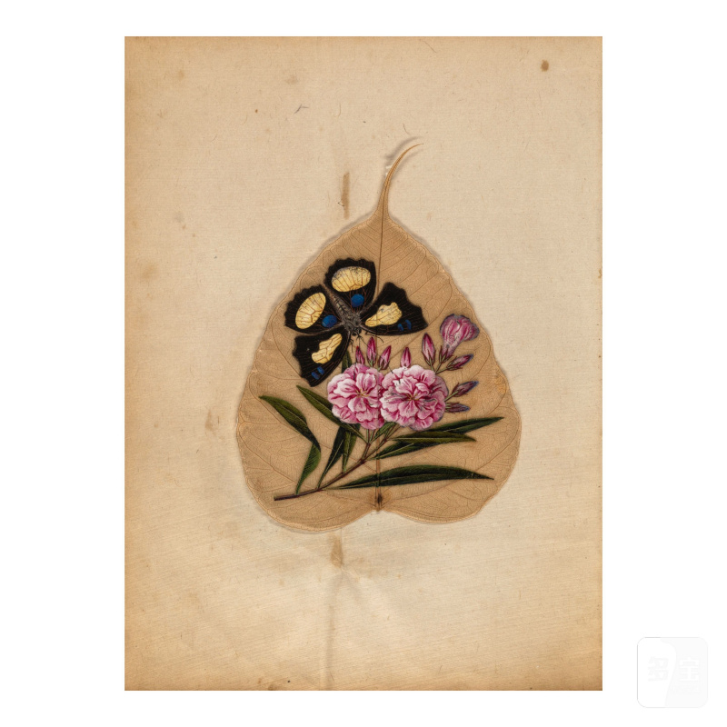 （傳）順呱 廣州學院畫派 菩提葉畫 冊頁十開 十九世紀 | ATTRIBUTED TO SUNQUA, GUANGZHOU SCHOOL 19th century - 图1